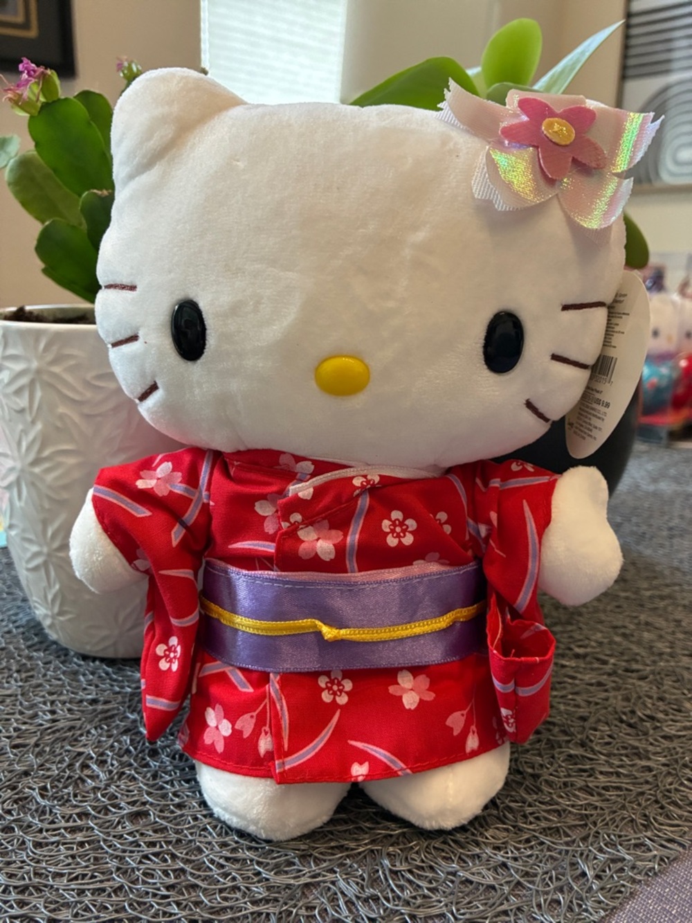 Hello Kitty Plush in White, Red, Purple, Yellow